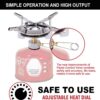 55efb92d9221ff62 Propane Stove Portable Isobutane Camping Stove with Gas Adapter - 10,000 BTU Single Burner Backpacking Camp Stove for Hiking, Emergency, Outdoor(Include Carrying Case)