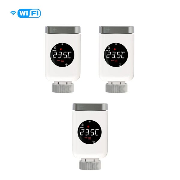 5602eb3e009d5382 MOES Tuya Smart Wifi/ZigBee Thermostatic Radiator Valve TRV Programmable App Remote Temperature Controller with Alexa GoogleHome