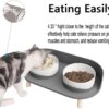 56078e4978821142 Cat Food Bowls, Elevated Ceramics Dog Cat Bowls Stand with No-Spill Design,3 Adjustable Heights Anti Vomiting Cat Water Bowl,5 inches Raised Bowl for Medium and Small Size Dog Cats