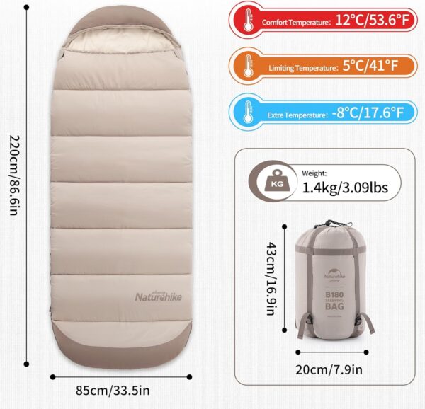 560c1ef2508be079 Naturehike Lightweight Mummy Sleeping Bag for Adults - Warm Cotton, Spliceable, Perfect for Outdoor Camping & Hiking