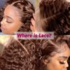 13x4 Chocolate Brown Deep Wave Frontal HD Lace Front Wigs Pre Plucked Colored Curly Human Hair Wig