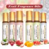 EUQEE 10ml Fruit Fragrance Oil Strawberry Watermelon Mango Cherry Coconut Peach Roller Fragrance Oils DIY Soap Candle Bath Bombs