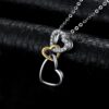 561ee49d6af83b2d JewelryPalace Heart Love Knot Sterling Sier Gold Cubic Zirconia Simulated Diamond Pendant Necklace for Women No Chain