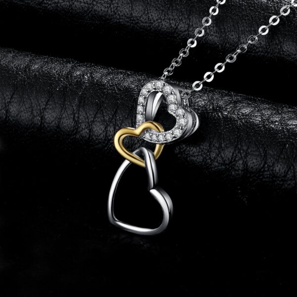 561ee49d6af83b2d JewelryPalace Heart Love Knot Sterling Sier Gold Cubic Zirconia Simulated Diamond Pendant Necklace for Women No Chain