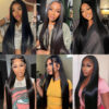 5625f7815782cff3 Glueless Ready to Wear Transparent 13x4/13x6 Front Human Hair Plucked Pre Cut 5X5 Lace Closure Wig
