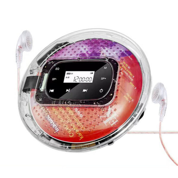 YR-90 Portable with 3.5mm Wired Headphones Small Music Player Support TF Card Digital Display Touch Button CD Walkman