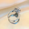 Real 2ct Moissanite Rings Sterling Sier Excellent Round Cut Pass Test Diamond Band Wedding Anniversary Ring Jewelry Gift
