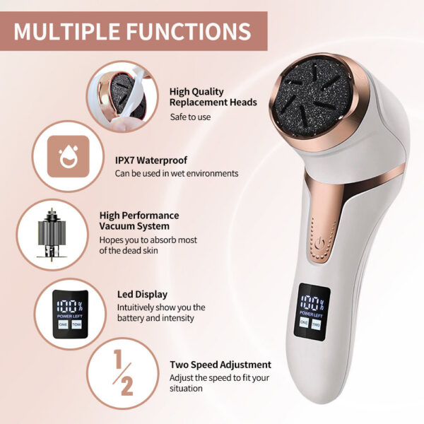 562e8c57167b4696 Electric Pedicure Professional Foot File Heels Remove Dead Skin Callus Remover Feet Clean Care hine Sandpaper