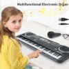 562e9bc8adf16ff7 Microphone, Kids Keyboard Beginners Electronic Piano with 61 Keys Music Toy Keyboards for Ages 3-12