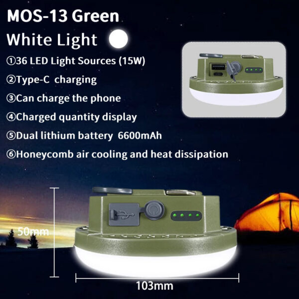 5640520eaf49a6ef MOSLIGHTING 9900mAh Rechargeable Powerful Light Camping Lantern with Magnet Strong Light Portable Flashlight Tent Lamp Work LED