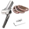 564911a01f46f585 SIFANG-Pneumatic Air Belt Sander, 3 Sanding Belts Set, Air Compressor, Grinding, Polishing, Pneumatic Tool