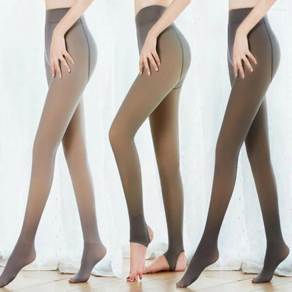 Women Socks Winter Warm Leggings Translucent Pantyhose Fleece Tights Ladies Thermal Wool Sock Pants Elastic Sexy High Waist Stockings