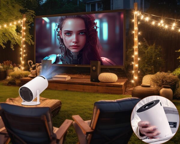 565a13ef7c3550ac Mini with Android 11, Portable 4K 1080P Full HD Support, Smart 5G WiFi6 BT5.0 Auto Horizontal Correction, 180°Rotatable Outdoor Projector for Phone/TV Stick/Laptop