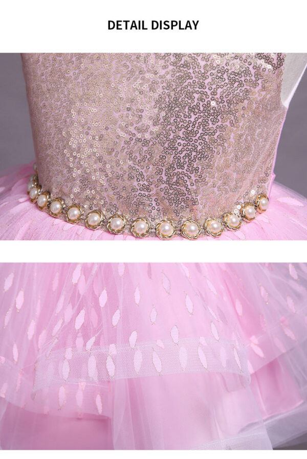 565ae8edaa58293d Children’s wear Summer of 2023 Girls For Party Wedding Bead Sequins sleeveless Cake Princess tutu dress Kids dance Clothes