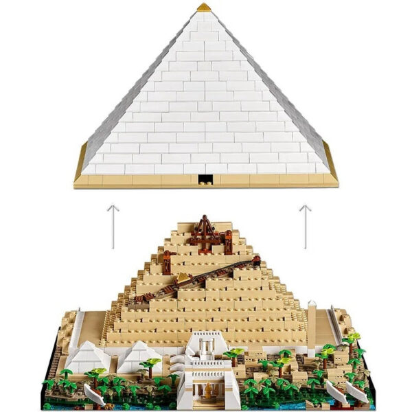 56623ccf2c45d212 Hot Classic 21058 The Great Pyramid of Giza Model City Architecture Street View Building Blocks Set DIY Assembled Toys Gift