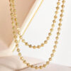 566dbb8dc15f4935 Sterling Sier 2mm Sparkling Diamond Necklace for Women men 40cm - 60cm S Ball Beads Chain fit Pendant DIY Jewelry
