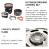 5673a95386d8febd Widesea Camping Cooking System with Heat Exchanger Outdoor Gas Burner Stove Tourist Pot Set Cup Tableware Cookware Tourism Hike