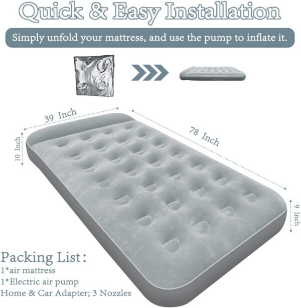 567435e639477dc9 SAYGOGO Camping Air Mattress Travel Bed Sleeping Pad - Leak Proof Inflatable Mattress with Thickened Surface Built-in Pillow Air Bed for Home Camping SUV Truck RV Tent(Updated)