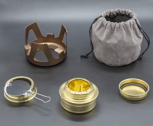5694eb4c7d1c2925 Famgee Outdoor Mini Portable Alcohol Stove Burner for Backpacking Hiking Camping Survival (Gold)