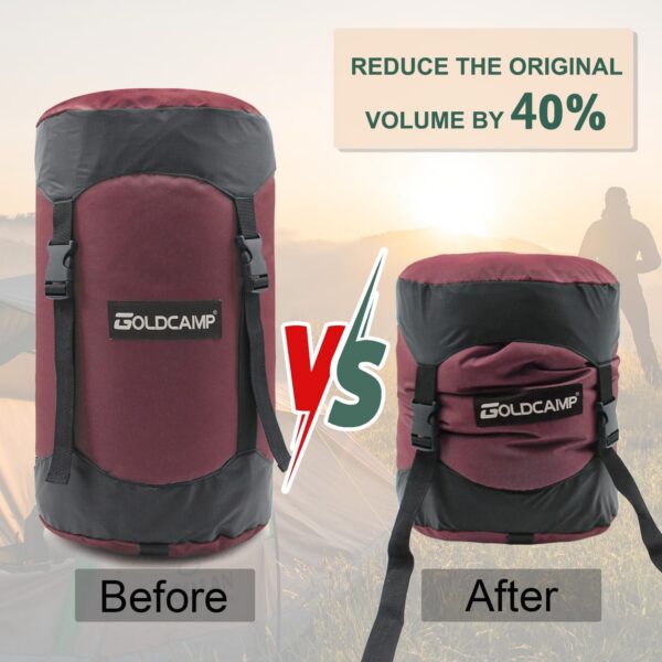 GoldCamp Outdoor Storage Stuff Sacks, Camping Gear Organizer (Red, XXXL)