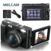 4K Digital for Photography and Video Autofocus Anti-Shake 48MP Compact Vlogging Camera 3'' 180° Flip Screen with Flash