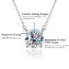 56aee08047861a5b ALIZERO 3.0ct VVS1 D Color Moissanite Necklace For Women Fine Jewelry with GRA 925 Sterling Sliver Chain Plated 18k White Gold