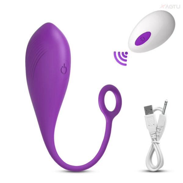 56b77fa351f963fa Wireless remote control vibrator for women, clitoral G-spot orgasm stimulator, vibrating love egg, adult female wearable sex toy