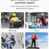 56ba9e5e59e01a64 Outdoor Waist Mounted Polymer Battery Anti Drop Shock Absorption USB Portable Power Bank with Bladeless Hanging Neck Fan