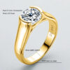 56c0ca855214066b IOGOU Gold Plated Engagement 8mm 2.0carat D Color VVS1 Moissanite Diamond Rings for Women Men 100% Sier Jewelry