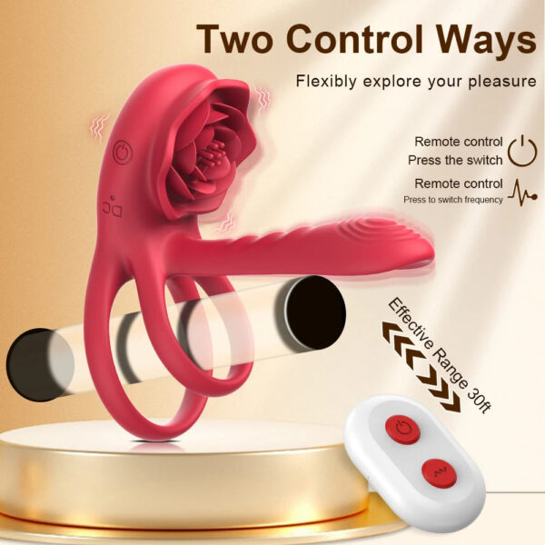 56e47c97a9e6ddbc Rose Ring Vibrator Powerful Sleeve Sucking Stimulator G-spot Female Nipple Clitoral Massager Sex Toy for Couple