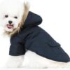 56e9599f4de0a88a Cat Dog Doggie Down Jacket Hoodie Coat Pet Clothes Warm Clothing for Small Dogs Winter Black L