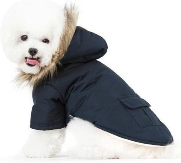 56e9599f4de0a88a Cat Dog Doggie Down Jacket Hoodie Coat Pet Clothes Warm Clothing for Small Dogs Winter Black L