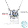 56ed5d8cd162d11e ALIZERO 3.0ct VVS1 D Color Moissanite Necklace For Women Fine Jewelry with GRA 925 Sterling Sliver Chain Plated 18k White Gold