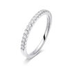Smyoue Test Passed Moissanite Matching Wedding Diamond Band for Women Sterling Sier Female Crown Single Tail Ring