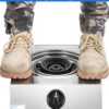 Propane Stove Single Burner Propane Stove 1 Burner 12000 BTU Dual Fuel Auto Ignition with CSA Converter / QCC1 LPG Hose for Emergency Outdoor Cooking