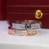 56fdd0cbf4d53bf7 brand Jewelry Designer Couples Diamond Screw Ring Ladies stainless steel zircon jewelry Gift 6-10
