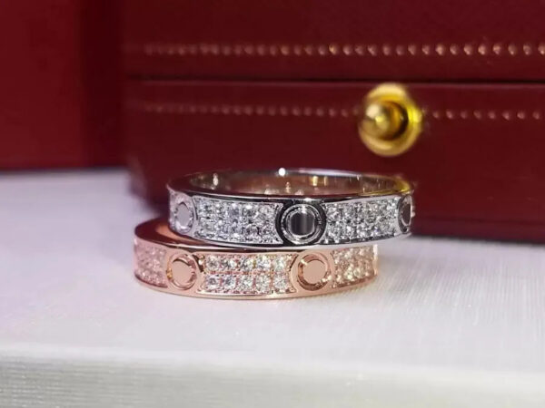 56fdd0cbf4d53bf7 brand Jewelry Designer Couples Diamond Screw Ring Ladies stainless steel zircon jewelry Gift 6-10