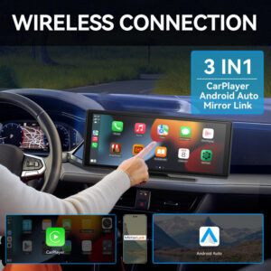 Universal Portable for Screen, Screen Wireless Stereo with Carplay Android Auto, Car Toucree