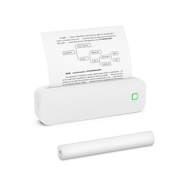 Portable Mini No Ink Printing A4 for Phone PC Tattoo Transfer Printer or 5PK Thermal Paper Rolls