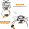 571b9e6f14d55243 Odoland 3500W/6800W Windproof Camp Stove Camping Gas Stove with Fuel Canister Adapter, Piezo Ignition, Carry Case, Portable Collapsible Stove Burner for Outdoor Backpacking Hiking and Picnic