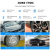 57392bc6d7ac8fa1 Intelligent TPMS Solar Tyre Monitoring System Parking Sensors For Cars Temperature Tire Air Pressure Gauge