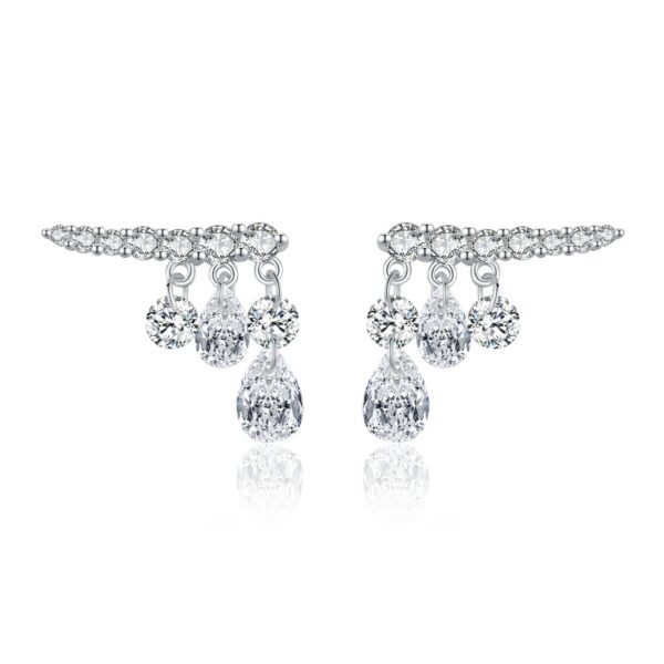 573e09cfb277ef99 MODIAN 925 Sterling Silver Sparkling Geometric Water Drop CZ Stud Earrings For Women Wedding Engagement Fine Jewelry Gifts