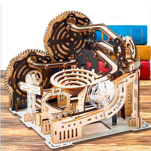 57524f135dad724b DIY Assemble 3D Wooden Puzzle Marble Run Set nical Model Building Kits for Adult Kids - STEAM Educational Toys and Gifts