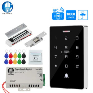 575f2fb9fc29ebcc Outdoor Access Control System Kit Set Waterproof RFID Keypad 125KHz 13.56MHz NFC + 180KG Electric Magnetic Lock Strike Locks