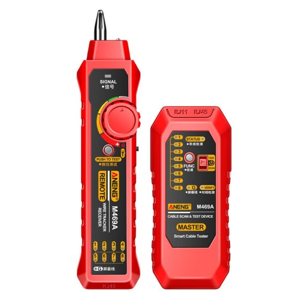 576ac9e5513a4ff8 ANENG M469A RJ45 RJ11 LAN Cable Finder Tester Anti-Interference Testing Instrument Network Repair