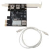 577262901355fd17 PCIe 3 Ports 1394A Firewire Expansion Card, PCI for Express (1X) to External IEEE 1394 Adapter Controller (2 6 P + 1