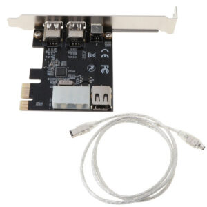 577262901355fd17 PCIe 3 Ports 1394A Firewire Expansion Card, PCI for Express (1X) to External IEEE 1394 Adapter Controller (2 6 P + 1