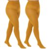 5773055ec44faf21 MANZI Women's 2 Pairs Control Top Pantyhose High Waist Plus Size Tights Ultra-Soft