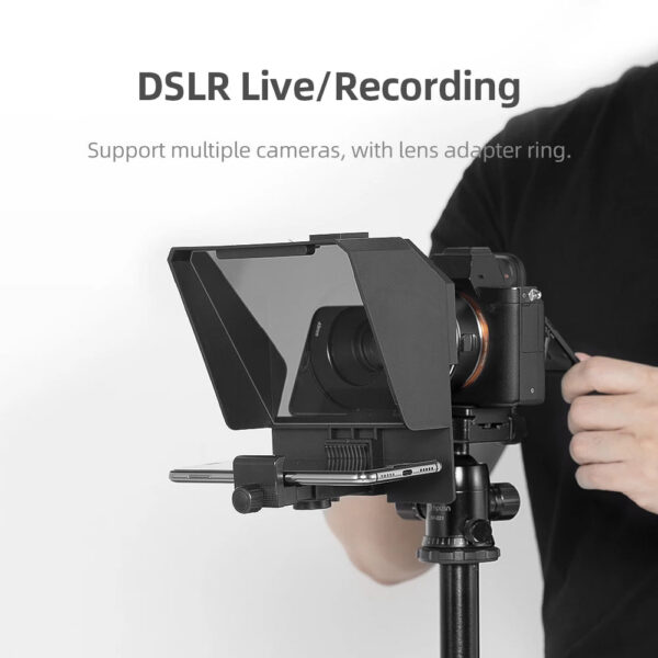 5780b91b6fc21bfe Ambitful Phone and DSLR Recording Mini Teleprompter Portable Inscriber Mobile Teleprompter Artifact Video With Remote Control
