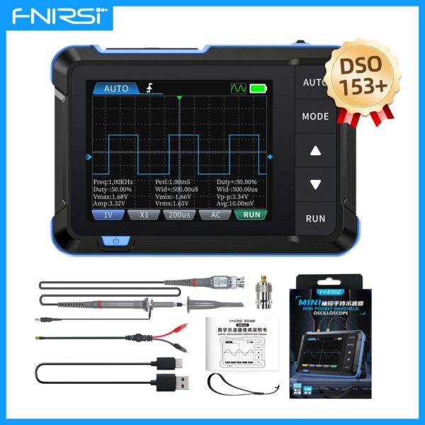 57968c8990668a6a FNIRSI New DSO510 DSO152 DSO153 Mini Handheld Digital 2 IN 1 Oscilloscope Portable 48MS/s 10MHz Bandwidth Electronic Repair Tool